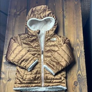 Toddler girl reversible north face coat